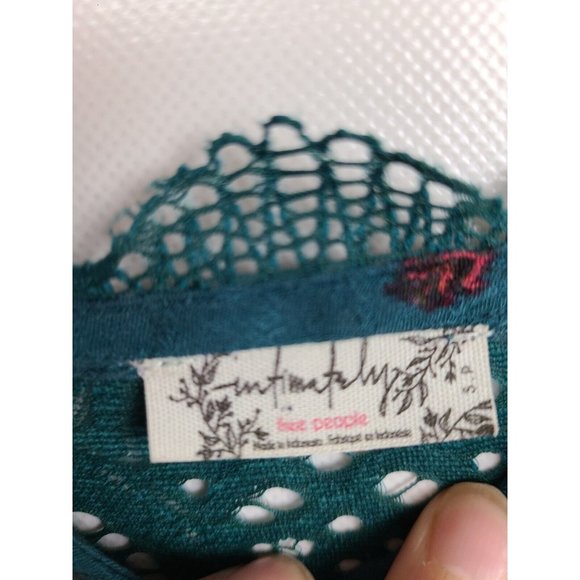 Free People Green Jade Combo BOHO Morning Song Maxi Dress Size Small - Picture 6 of 11